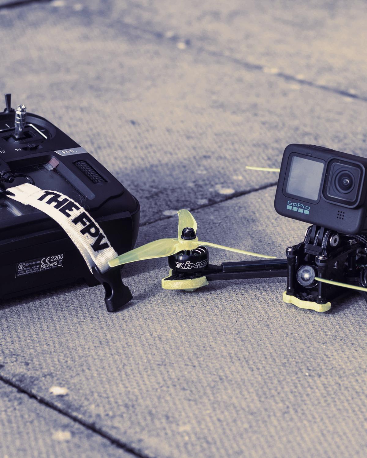 Indoor FPV drone racing in action at Gravity Arena